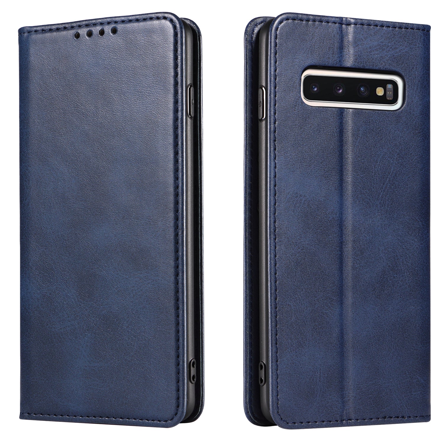 For Samsung Galaxy S10 Calf Texture Wallet Phone Cover Auto-absorbed Magnetic Leather Stand Phone Case For Samsung Galaxy S10 Calf Texture Wallet Phone Cover Auto-absorbed Magnetic Leather Stand Phone Case